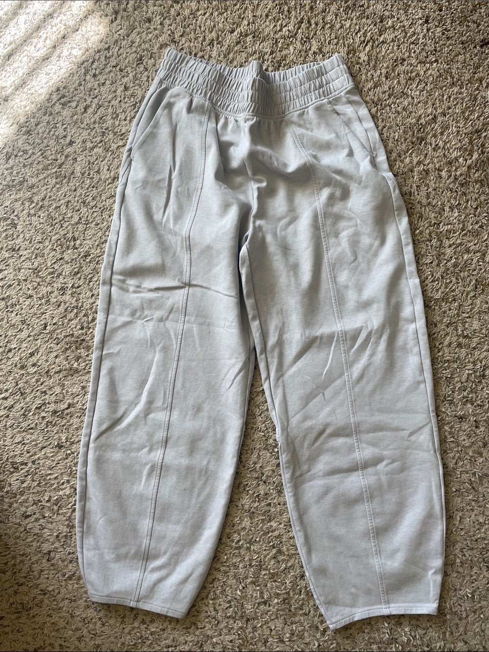 Women’s Light Gray Barrel Leg Pants